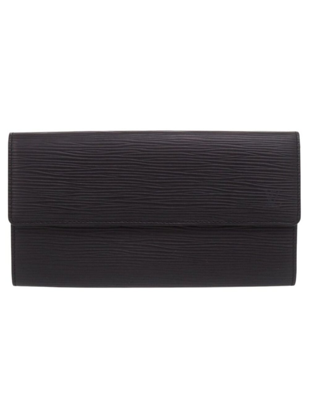 Louis Vuitton Pochette Porte Monnaie Credit Epi Leather Noir Wallet Black